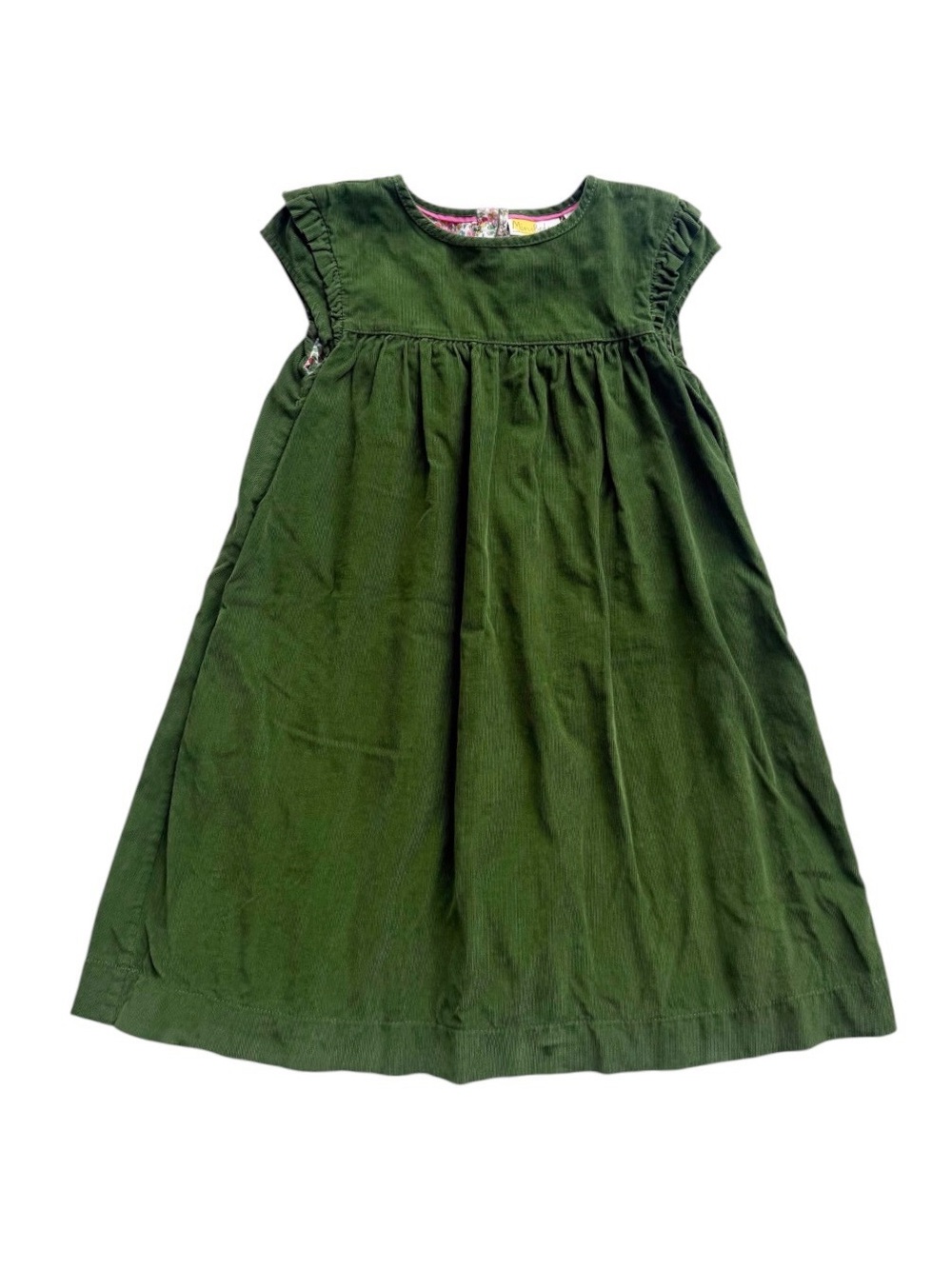Mini Boden Easy Everyday Corduroy Dress - Willow Green Size 11/12